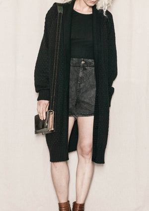 COZY CARDIGAN - KNIT PEARL black - BERENIK