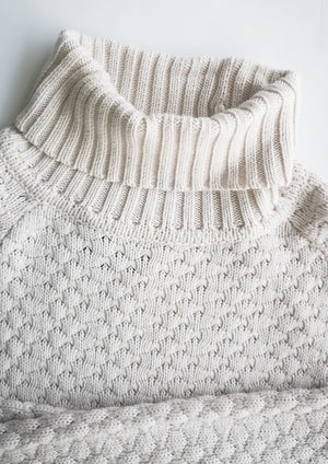 SWEATER TURTLENECK - KNIT PEARL beige - BERENIK