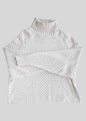 SWEATER TURTLENECK - KNIT PEARL beige - BERENIK