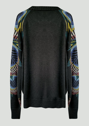 SWEATER OVERSIZED - KNIT PEACOCK color print - BERENIK