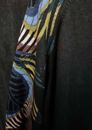SWEATER OVERSIZED - KNIT PEACOCK color print - BERENIK