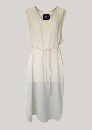 DRESS SLEEVELESS CREME MESH - BERENIK
