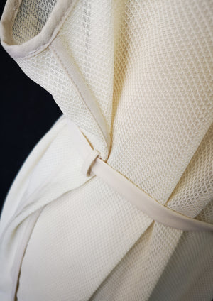 DRESS SLEEVELESS CREME MESH - BERENIK