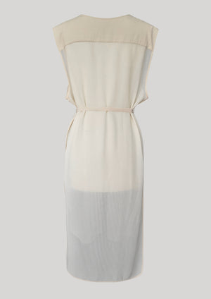 DRESS SLEEVELESS CREME MESH - BERENIK