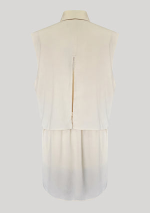 BLOUSE SLEEVELESS CREME - BERENIK