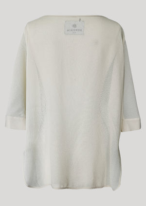 TOP OVERSIZED - AIRY MESH creme - BERENIK