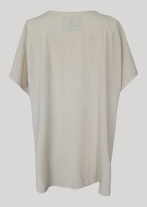 SHIRT SLEEVELESS-V-COLLAR CREME - BERENIK