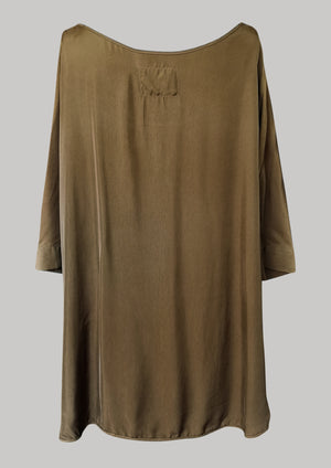 TOP OVERSIZED - SILKY CUPRO khaki - BERENIK