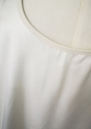 TANK TOP - SILKY RAYON SATIN white shiny - BERENIK