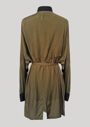 JACKET/DRESS - SILKY CUPRO khaki - BERENIK
