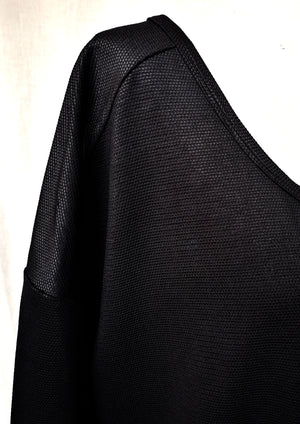 SWEATER TIGHT SLEEVES - FANCY TECH LACES STRETCH black - BERENIK