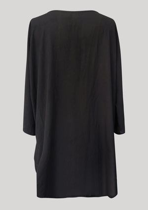 KIMONO SHIRT - black plain - BERENIK