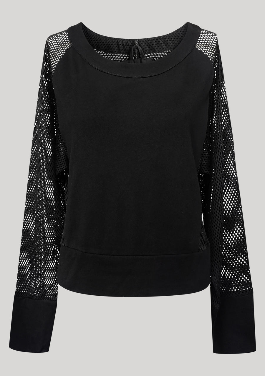 SUMMER SWEATER - AIRY MESH black - BERENIK