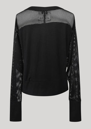 SUMMER SWEATER - AIRY MESH black - BERENIK