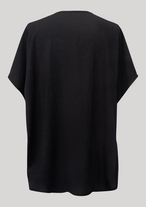 TOP SHORT SLEEVES WIDE - black matt - BERENIK