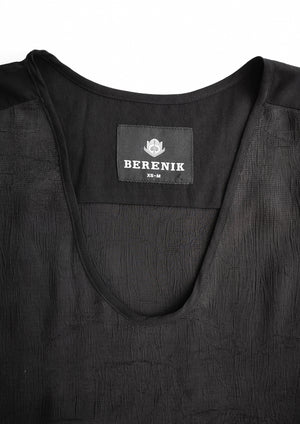 DRESS SLEEVELESS - black shiny - BERENIK