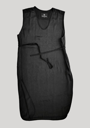 DRESS SLEEVELESS - black shiny - BERENIK