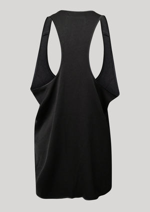 TANK TOP - HEAVY DRAPING black - BERENIK