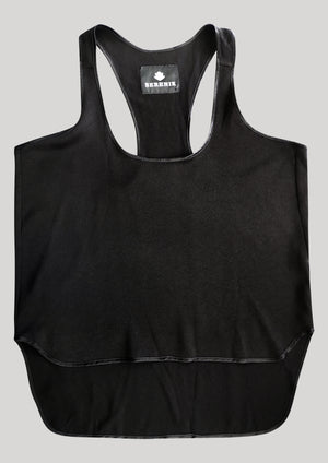 TANK TOP - HEAVY DRAPING black - BERENIK