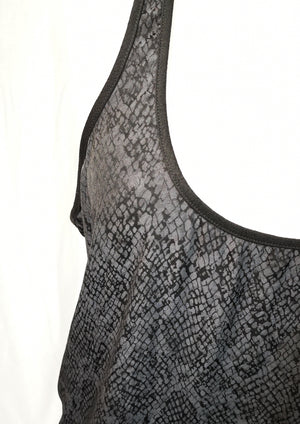 TANK TOP - JACQUARD SATIN black snake - BERENIK