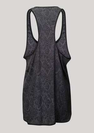 TANK TOP - JACQUARD SATIN black snake - BERENIK