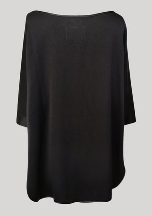 TOP OVERSIZE - HEAVY DRAPING black - BERENIK