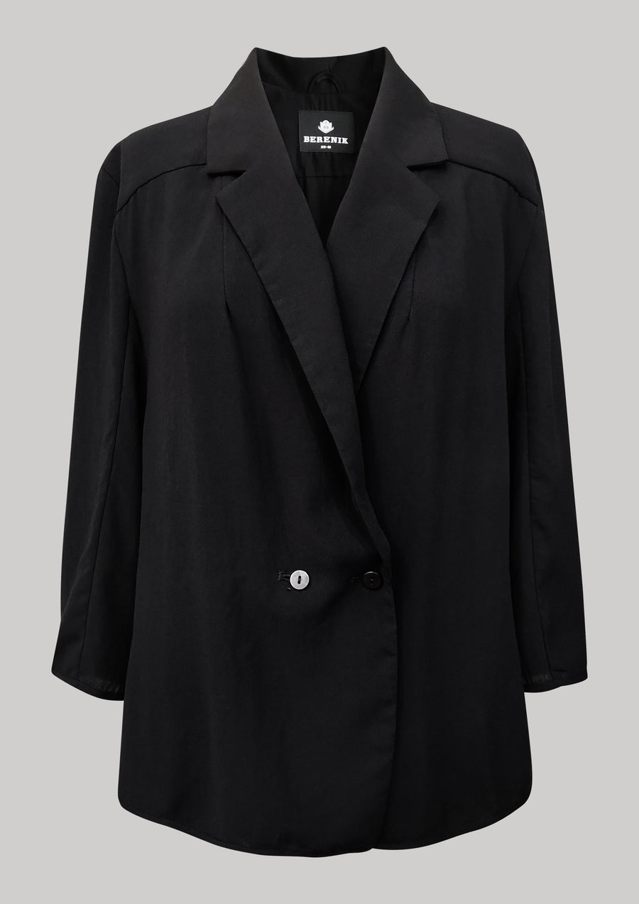 BLAZER/BLOUSE - black plain - BERENIK