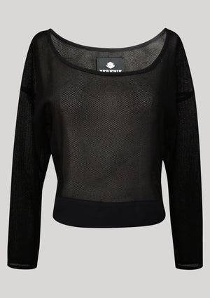 SWEATER - MESH black - BERENIK