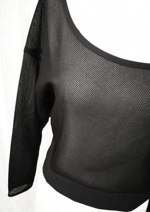 SWEATER - MESH black - BERENIK