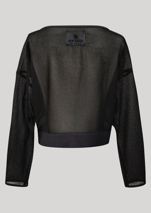 SWEATER - MESH black - BERENIK