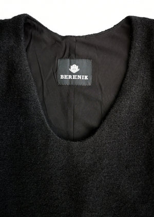 SWEATER/DRESS SIDE ZIP - WOOL BLEND black - BERENIK