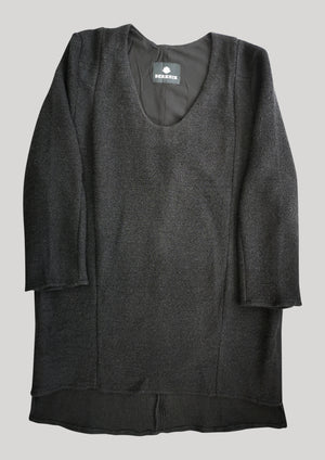 SWEATER/DRESS SIDE ZIP - WOOL BLEND black - BERENIK
