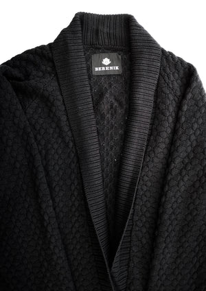 COZY CARDIGAN - KNIT PEARL black - BERENIK