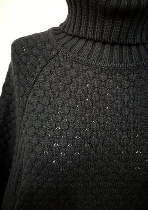 SWEATER TURTLENECK - KNIT PEARL black - BERENIK