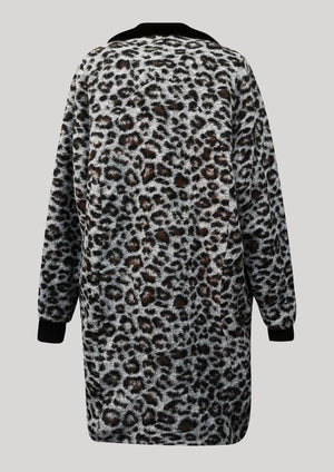 COAT FUR LINING - WOOL COATING animal print - BERENIK