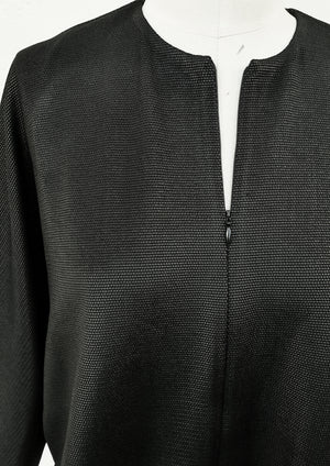 SHIRT ZIP OVERSIZED - TECH LACES STRETCH black - BERENIK