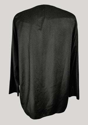 SHIRT ZIP OVERSIZED - TECH LACES STRETCH black - BERENIK