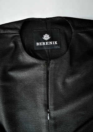 SHIRT ZIP OVERSIZED - TECH LACES STRETCH black - BERENIK