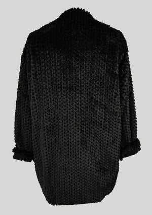 CARDIGAN - FAUX FUR black - BERENIK