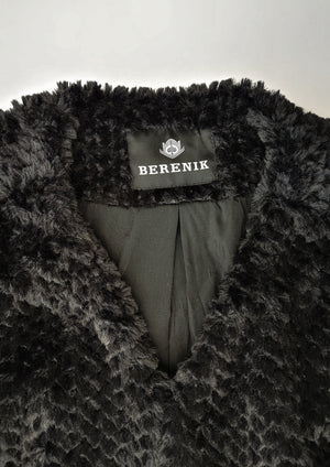 CARDIGAN - FAUX FUR black - BERENIK