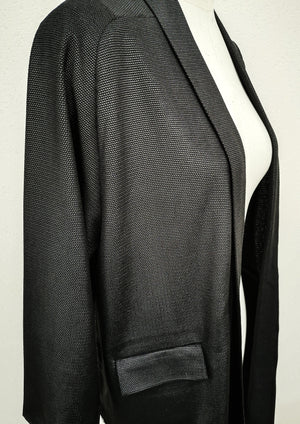 CARDIGAN LONG - TECHLACES black shiny - BERENIK