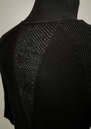 WINTER SHIRT TURTLENECK STRETCH - KNIT TRANSPARENT black - BERENIK