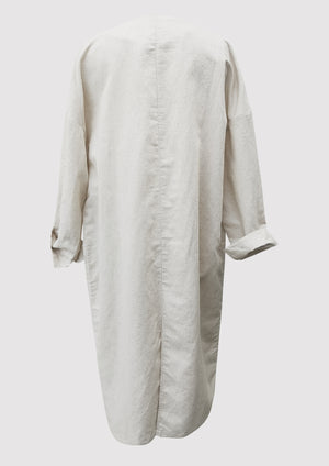 SUMMER COAT - NATURAL LINEN white - BERENIK