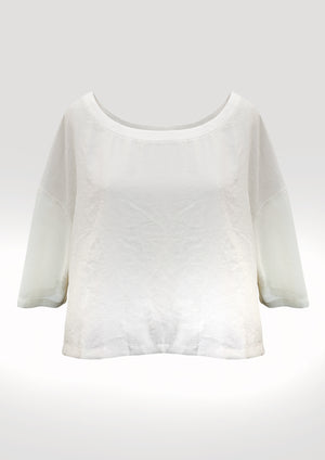 T-SHIRT FEMALE CREME MESH - BERENIK