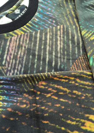 SWEATER OVERSIZED - COTTON JERSEY printed peacock - BERENIK