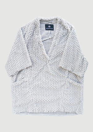 SHIRT V-COLLAR - SUPER SORF FAUX FUR beige - BERENIK