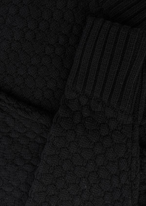 SWEATER OVERSIZE - KNIT PEARL black - BERENIK