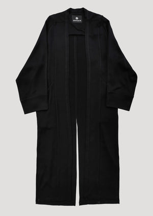 CARDIGAN LONG - HEAVY DRAPING black - BERENIK