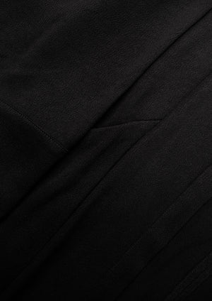 CARDIGAN LONG - HEAVY DRAPING black - BERENIK