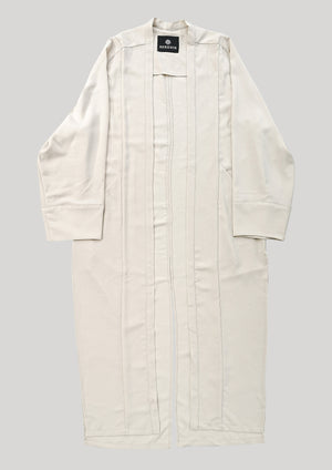 CARDIGAN LONG - SILKY STRETCH CREPE beige - BERENIK